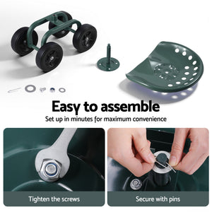 Garden Seat | 360° Swivel | Rolling Adjustable Height | Heavy Duty 150kg (Version 1)