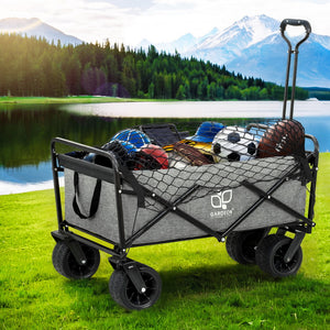 Garden Cart | With Cargo Net | Grey