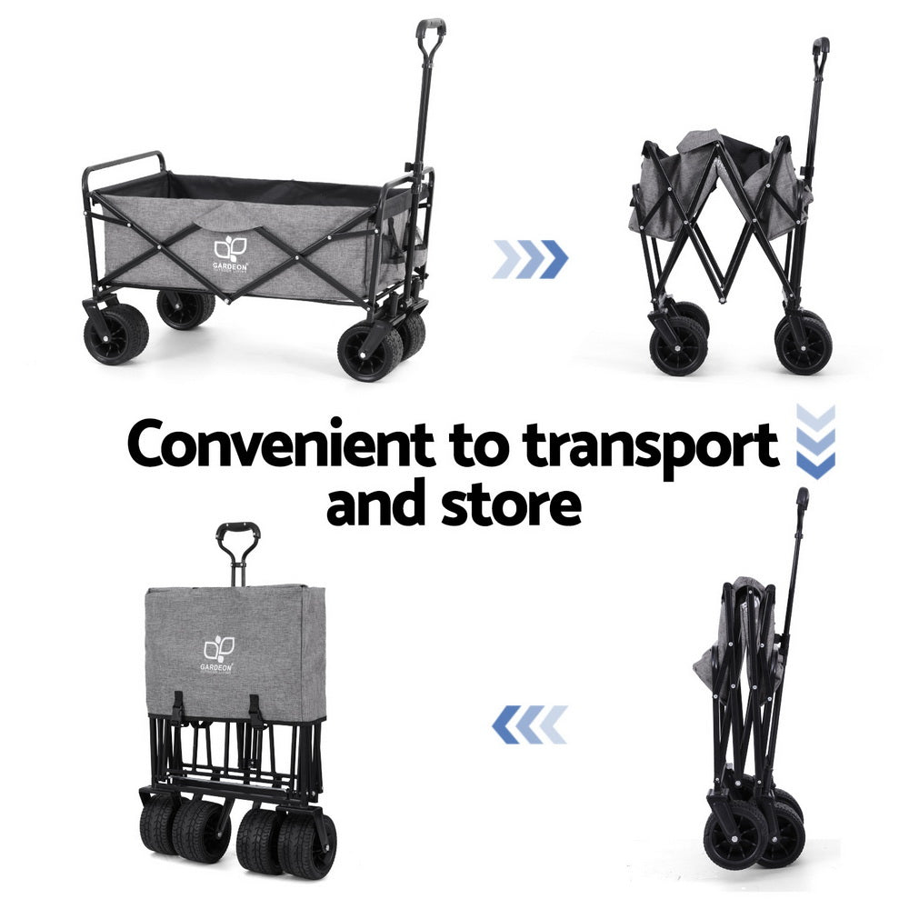 Garden Cart | With Cargo Net | Grey