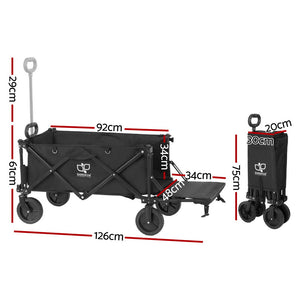 Garden Cart | With Opening Rear | Black