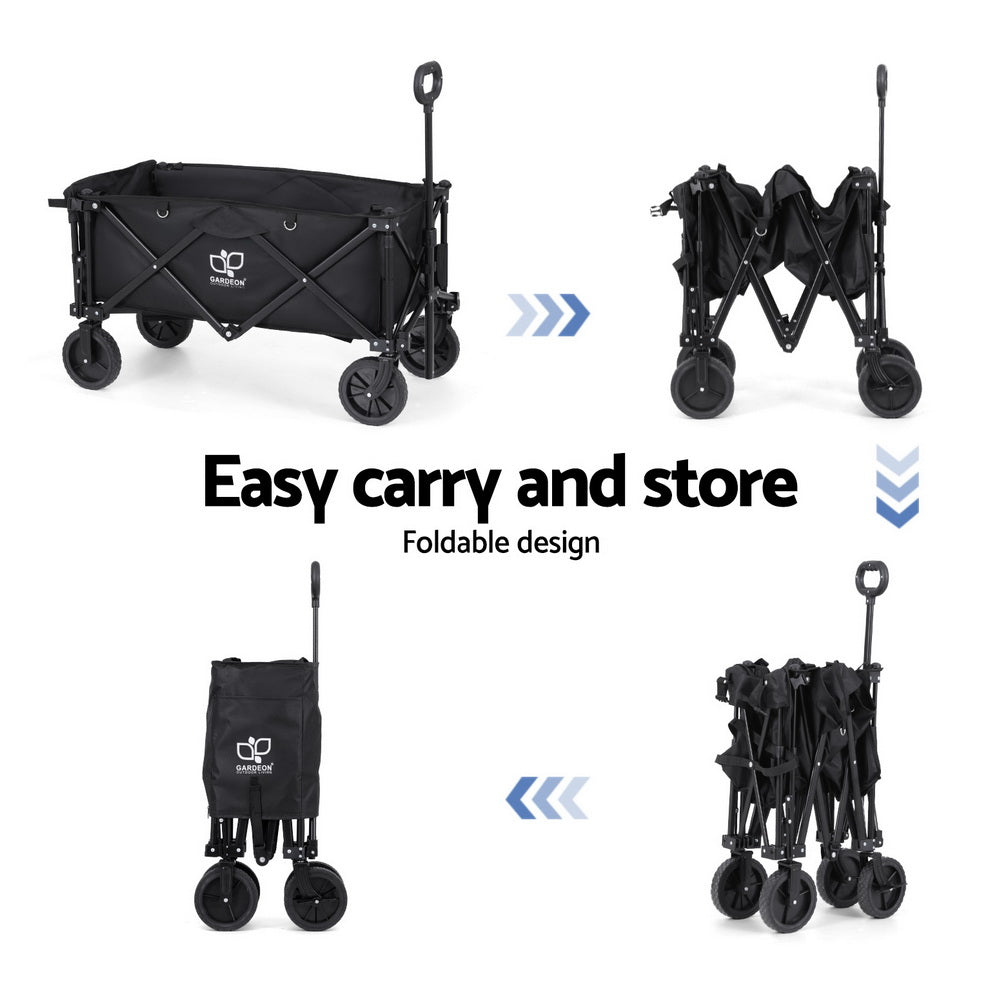 Garden Cart | With Opening Rear | Black