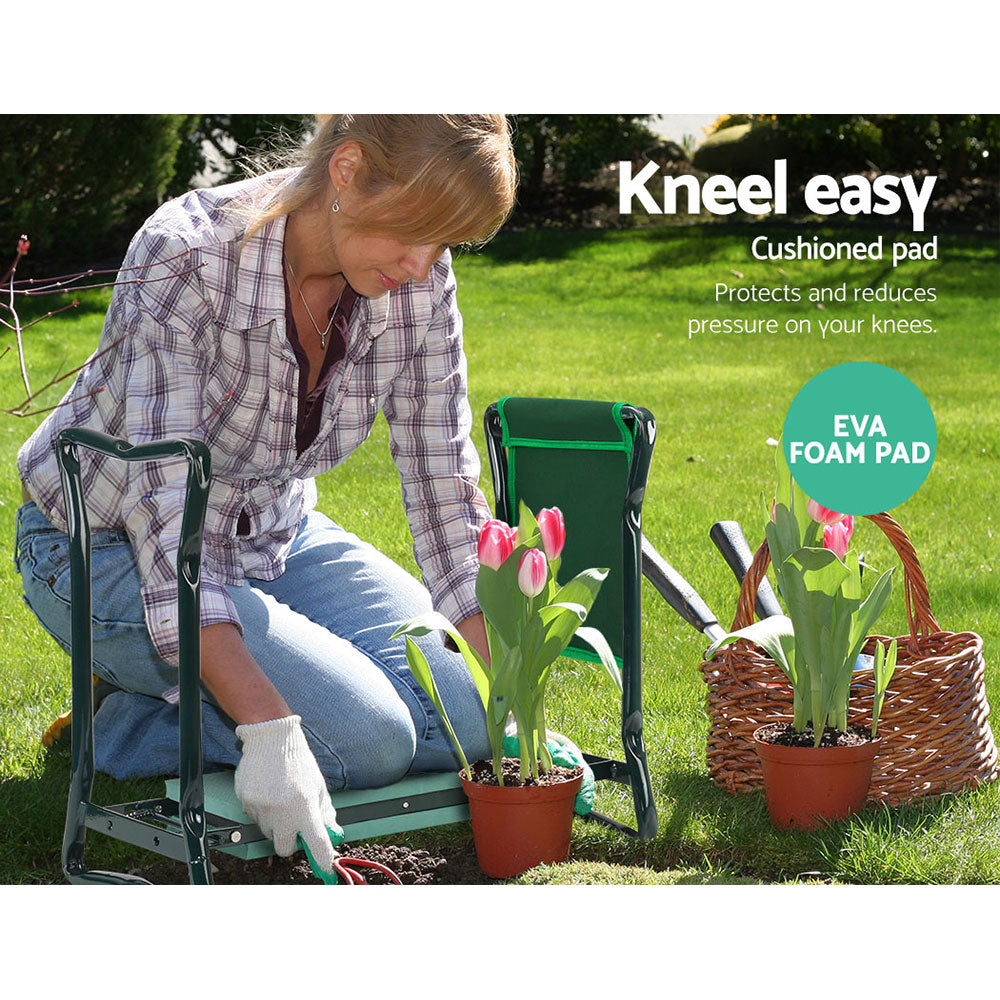 Gardeon Garden Kneeler | 3-in-1 | Padded Seat Stool | Outdoor Bench | Knee Pad | Foldable