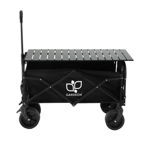 Gardeon Folding Camping Wagon Heavy Duty Utility Cart with Tailgate Table 150L