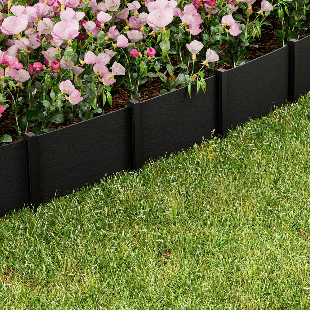 Greenfingers Garden Edging | 15CM x 10M | Border Support | Landscape Edge | Black