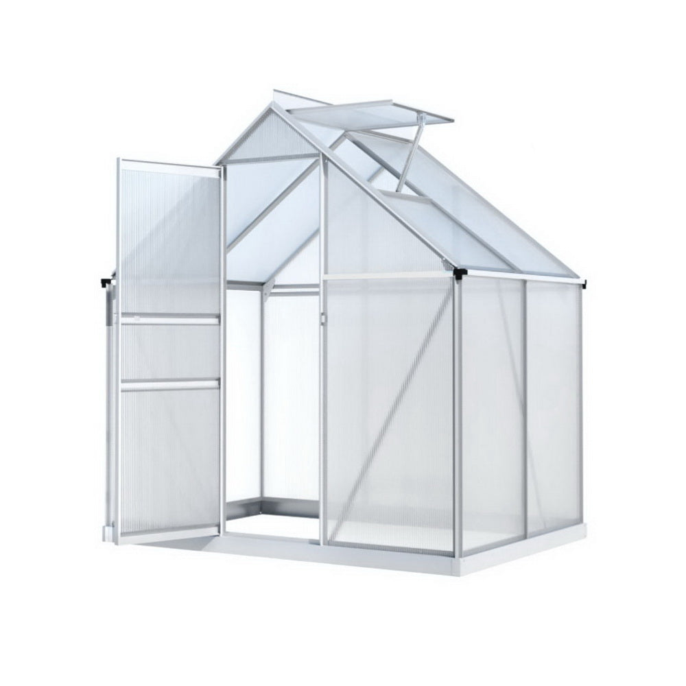 Green Fingers Greenhouse Aluminium Polycarbonate Premium Garden Storage Shed | 3.1Mx1.9Mx2.0M