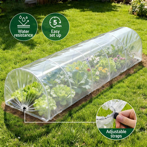 Mini Greenhouse Tunnel | 300x45x30cm | Clear PVC | Steel Frame | Portable
