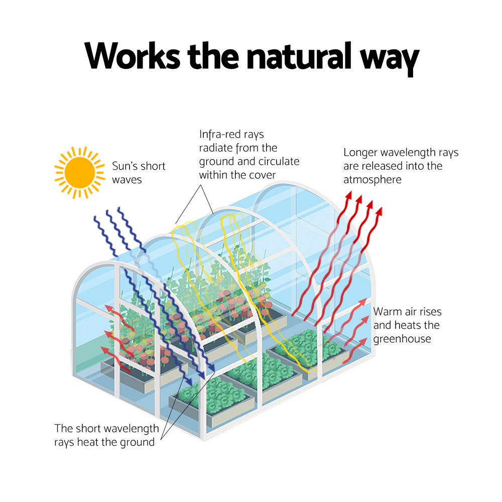 Green Fingers Mini Greenhouse | PE Cover | Green House | Roll-Up Zippered Door | 1.0x0.8x1.5m