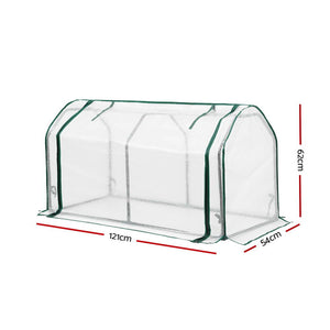Green Fingers | Mini Greenhouse | PE Cover | Green House | Roll-Up Zippered Door | 1.2x0.5x0.6m