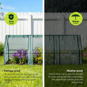 Mini Greenhouse | 240x90x90cm | Steel Frame | PE Cover | Outdoor Shelter