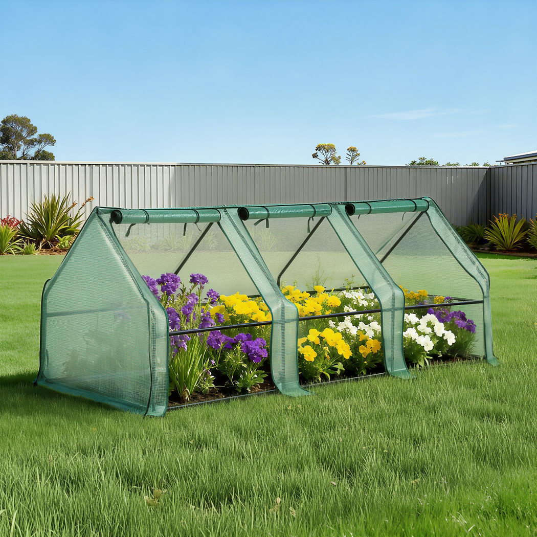 Mini Greenhouse | 240x90x90cm | Steel Frame | PE Cover | Outdoor Shelter
