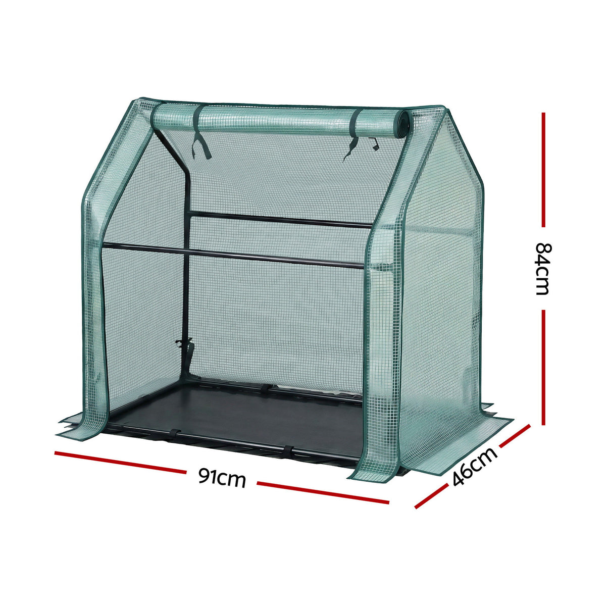 Mini Greenhouse 91x46x84cm | Steel Frame | PE Cover | Outdoor Garden Shelter