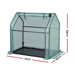 Mini Greenhouse 91x46x84cm | Steel Frame | PE Cover | Outdoor Garden Shelter