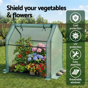 Mini Greenhouse 91x46x84cm | Steel Frame | PE Cover | Outdoor Garden Shelter