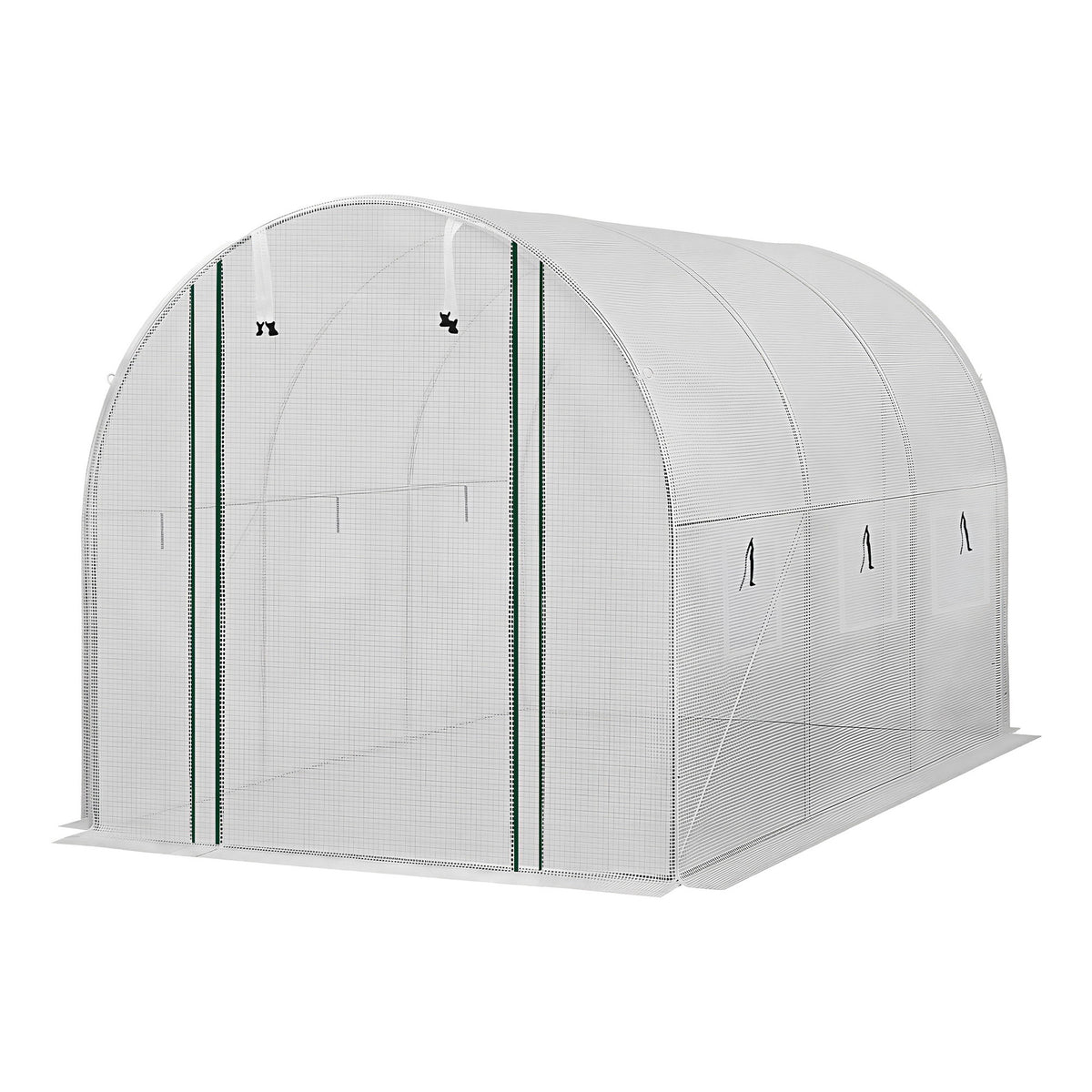 Walk-In Greenhouse 3x2x2m | Outdoor Garden | Steel Frame | White Cover