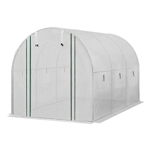 Walk-In Greenhouse 3x2x2m | Outdoor Garden | Steel Frame | White Cover