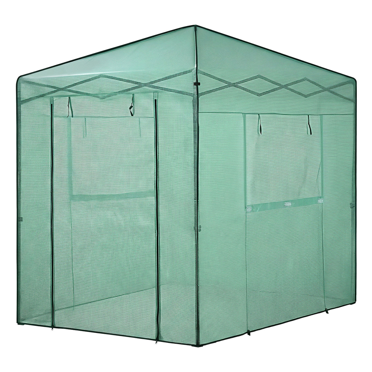 Walk-In Greenhouse 180x240x240cm | Steel Frame | PE Cover | Outdoor Shelter