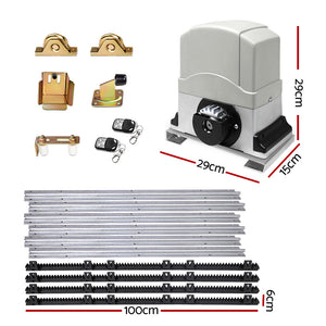 LockMaster Electric Sliding Gate Opener | 1200KG | With Hardware Kit | 4M Rail