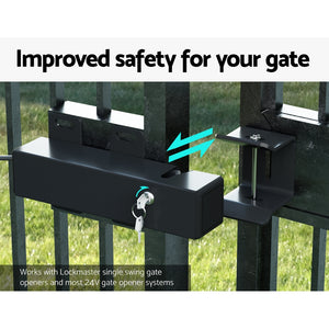 Lockmaster | Automatic Electric Gate Lock | DC 24V | Swing Gate Opener | Security Gate Lock