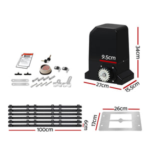 Lockmaster Automatic Sliding Gate Opener Kit | Keypad | 6M | 1000KG