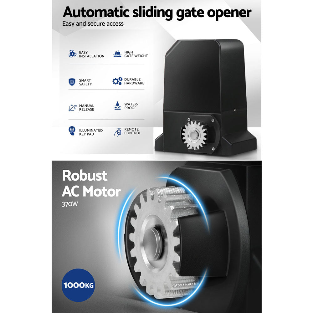 Lockmaster Automatic Sliding Gate Opener Kit | Keypad | 6M | 1000KG