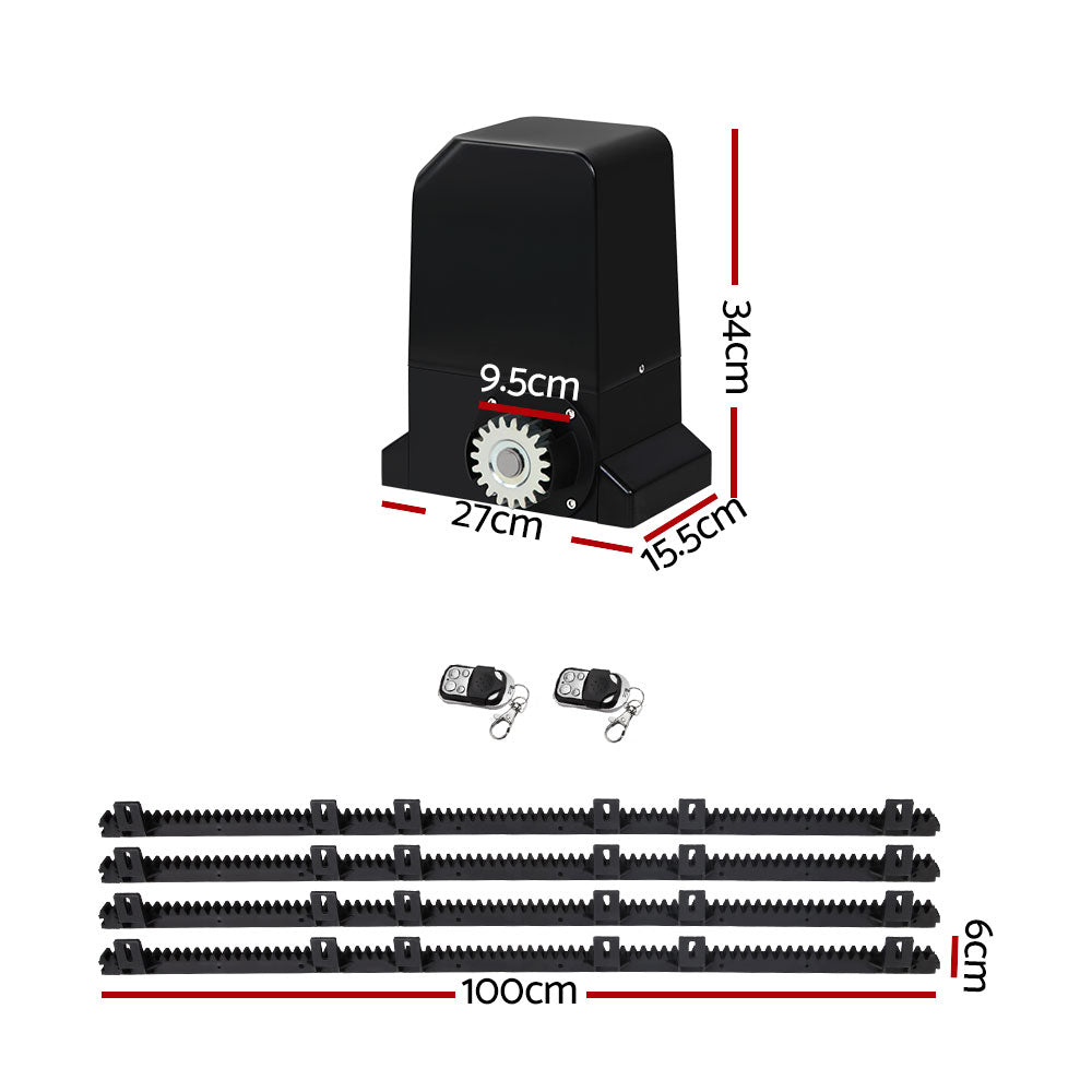 Lockmaster Automatic Sliding Gate Opener Kit | 4M | 1000KG