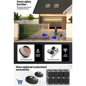Lockmaster Automatic Sliding Gate Opener Kit | Keypad | 4M | 1200KG