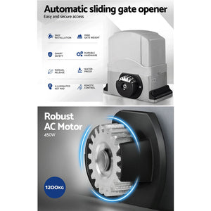 LockMaster Electric Sliding Gate Opener | 1200KG | 4M