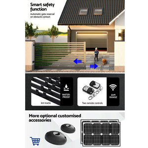 Lockmaster Automatic Sliding Gate Opener Kit | 6M | 1800KG