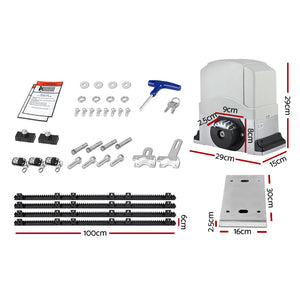 LockMaster Electric Sliding Gate Opener | 800KG | Keypad | 4M