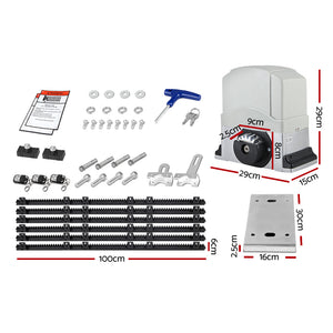 LockMaster Electric Sliding Gate Opener | 800KG | 6M Hardware Kit