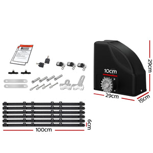 Lockmaster | Automatic Sliding Gate Opener Kit | 10W | Solar Panel Electric | 6M 600KG