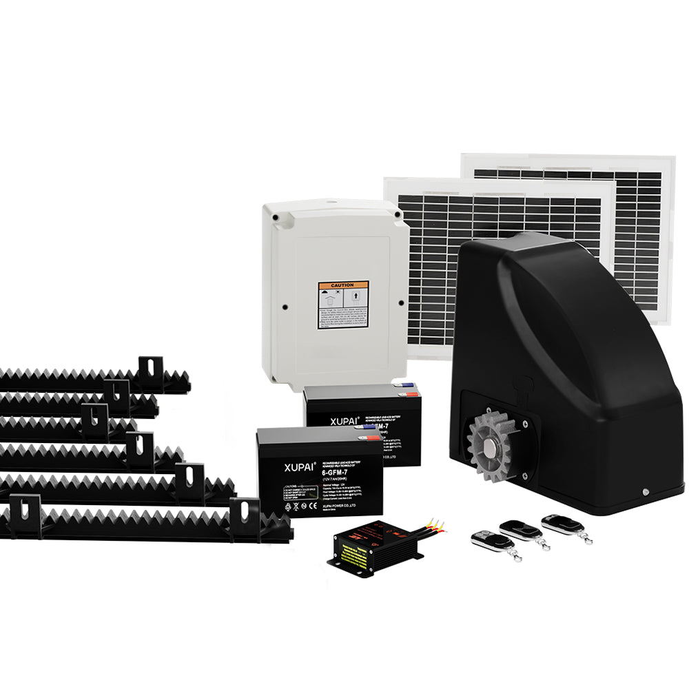 Lockmaster | Automatic Sliding Gate Opener Kit | 20W | Solar Panel Electric | 6M 600KG