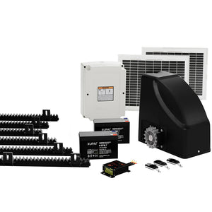 Lockmaster | Automatic Sliding Gate Opener Kit | 20W | Solar Panel Electric | 6M 600KG