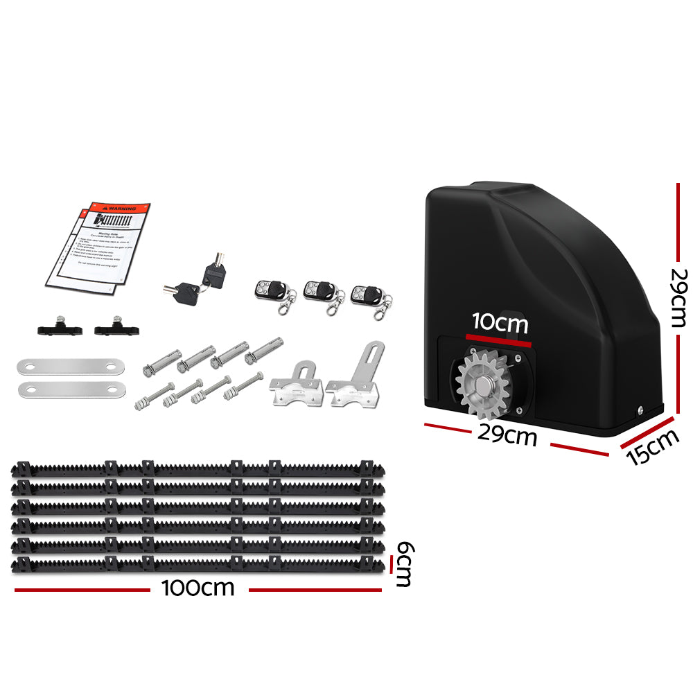 Lockmaster | Automatic Sliding Gate Opener Kit | 20W | Solar Panel Electric | 6M 600KG
