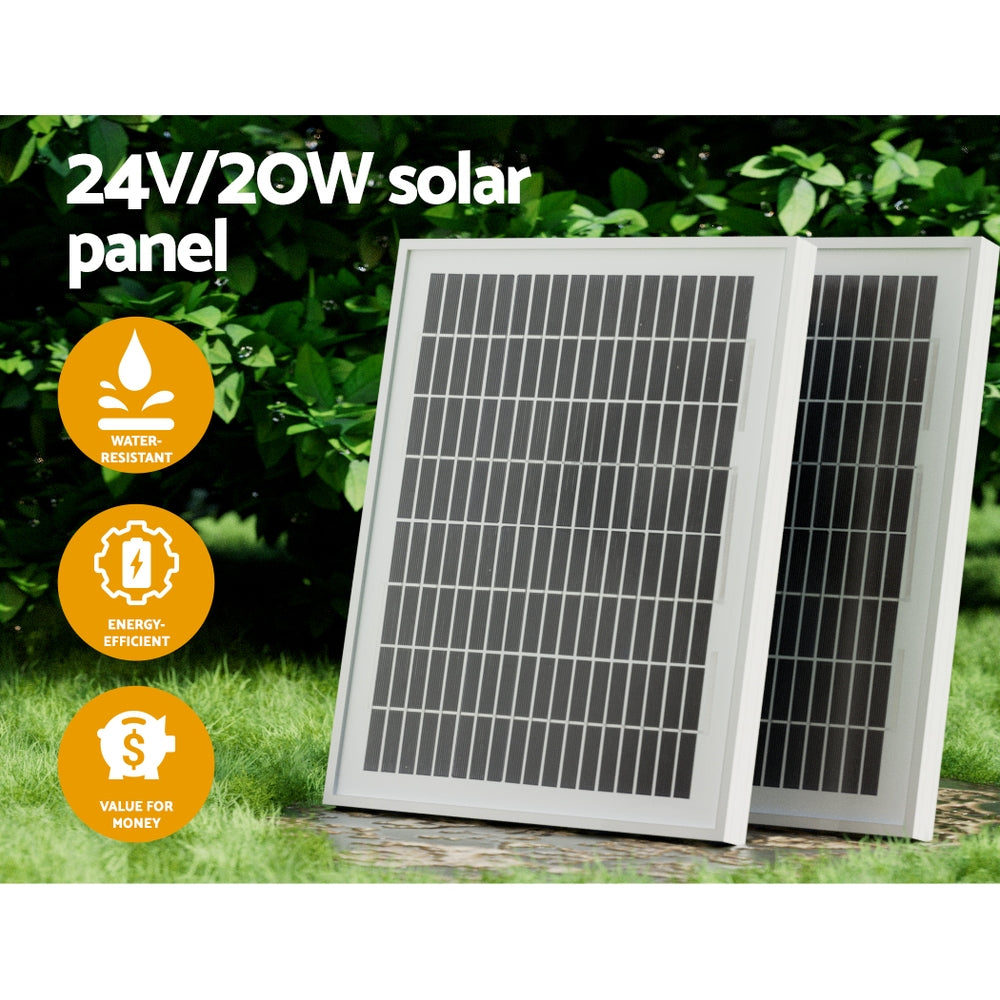Lockmaster | Automatic Sliding Gate Opener Kit | 20W | Solar Panel Electric | 6M 600KG