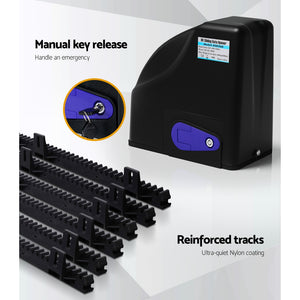 Lockmaster | Automatic Sliding Gate Opener Kit | 40W | Full Solar Electric | 6M 600KG