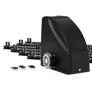 Lockmaster Automatic Sliding Gate Opener Kit | Electric | 6M | 600KG | 3 Control Remotes