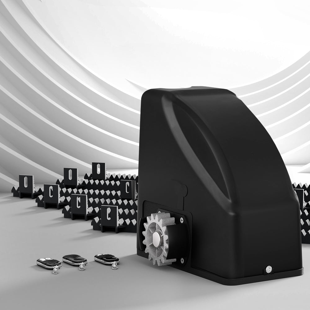 Lockmaster Automatic Sliding Gate Opener Kit | Electric | 6M | 600KG | 3 Control Remotes