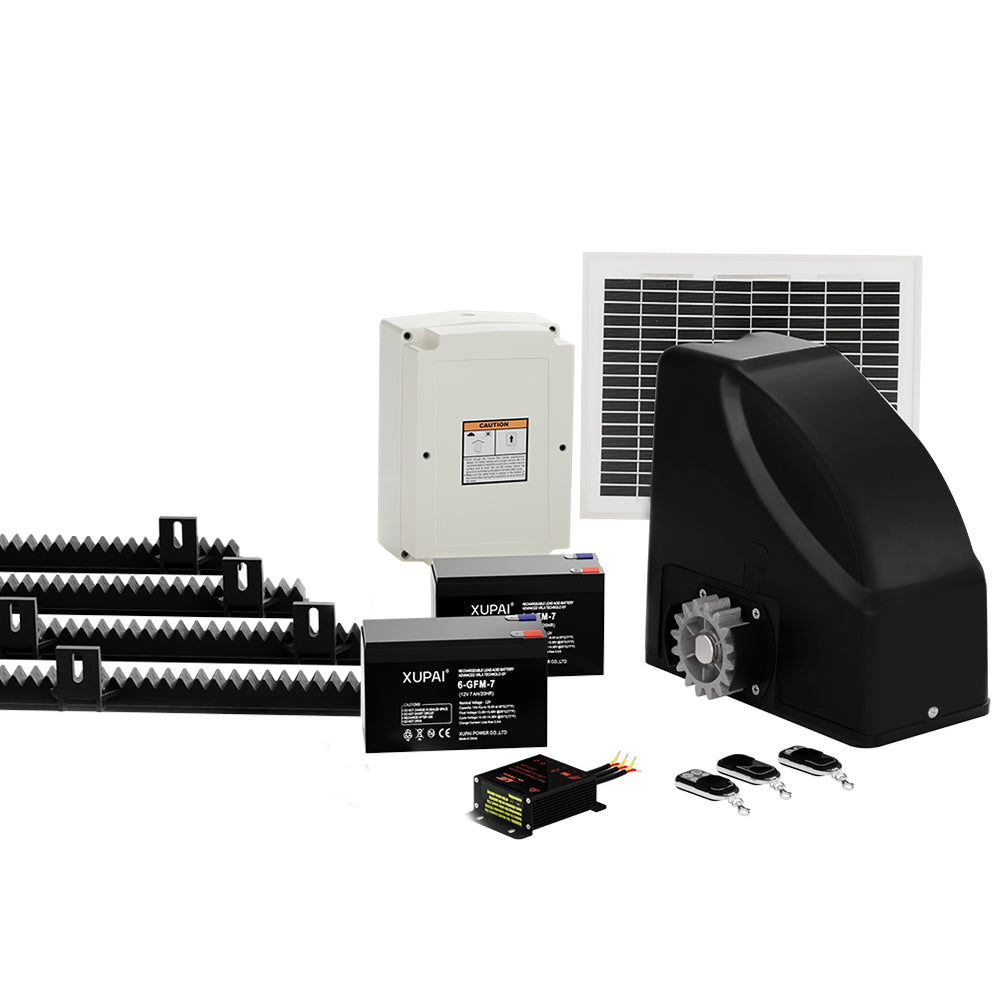 Lockmaster | Automatic Sliding Gate Opener Kit | 10W | Solar Panel Electric | 4M 600KG