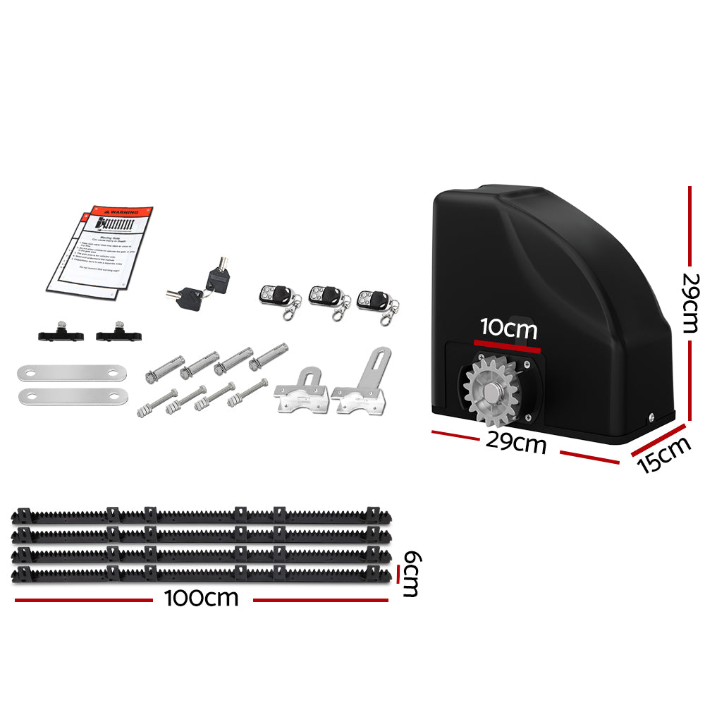 Lockmaster | Automatic Sliding Gate Opener Kit | 10W | Solar Panel Electric | 4M 600KG