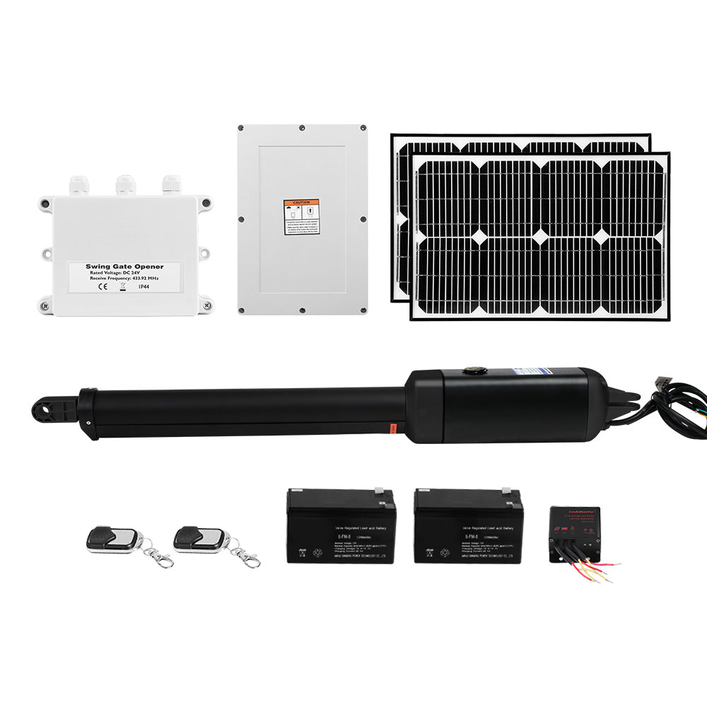 Lockmaster Single Swing Gate Opener | 600KG | 40W Solar Panel