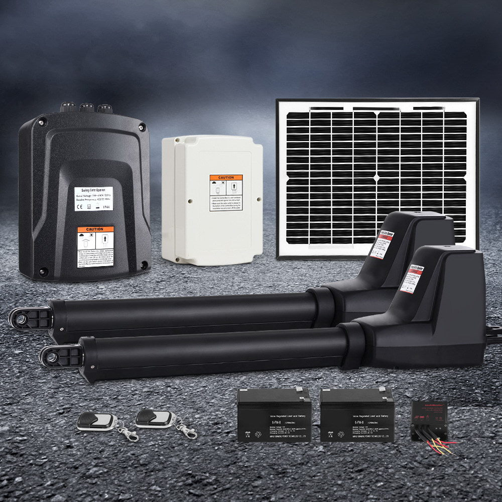 Lockmaster Dual Swing Gate Opener | 800KG | 10W Solar Panel
