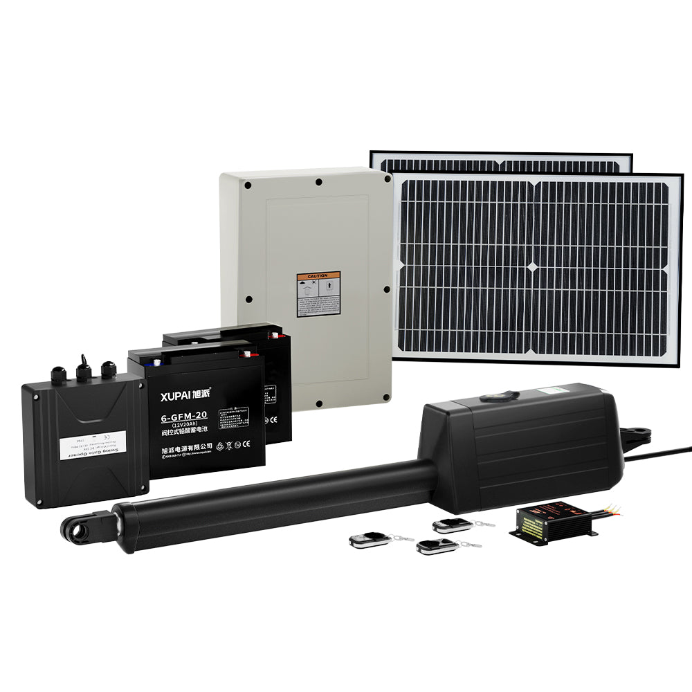 Lockmaster | Single Swing Gate Opener | 40W | Full Solar Power Automatic | 300KG 5M