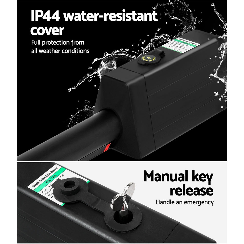 LockMaster | Automatic Electric Gate Opener | Single Swing Remote Control | 300KG 5M
