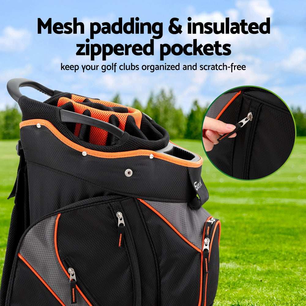 14 Ways Dividers | Golf Bag Stand | Insulated Carry Bag | Zippered Rain Cover