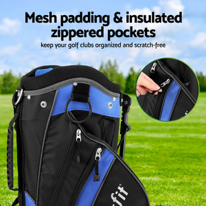 6 Way Dividers | Golf Bag Stand | Insulated Carry Bag | Zippered Rain Cover