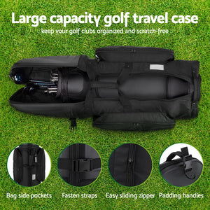 Everfit Golf Travel Bag | Airline Approved | Hard Case with Wheels | Foldable