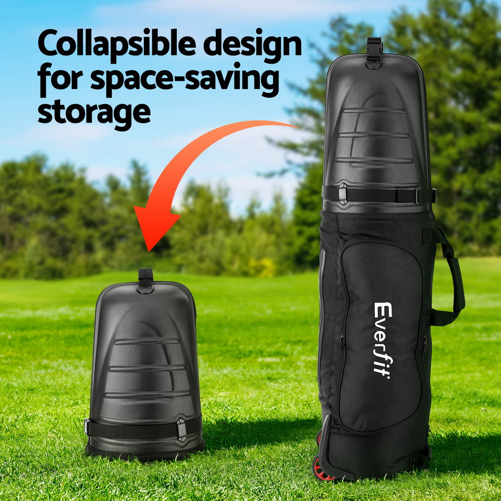 Everfit Golf Travel Bag | Airline Approved | Hard Case with Wheels | Foldable