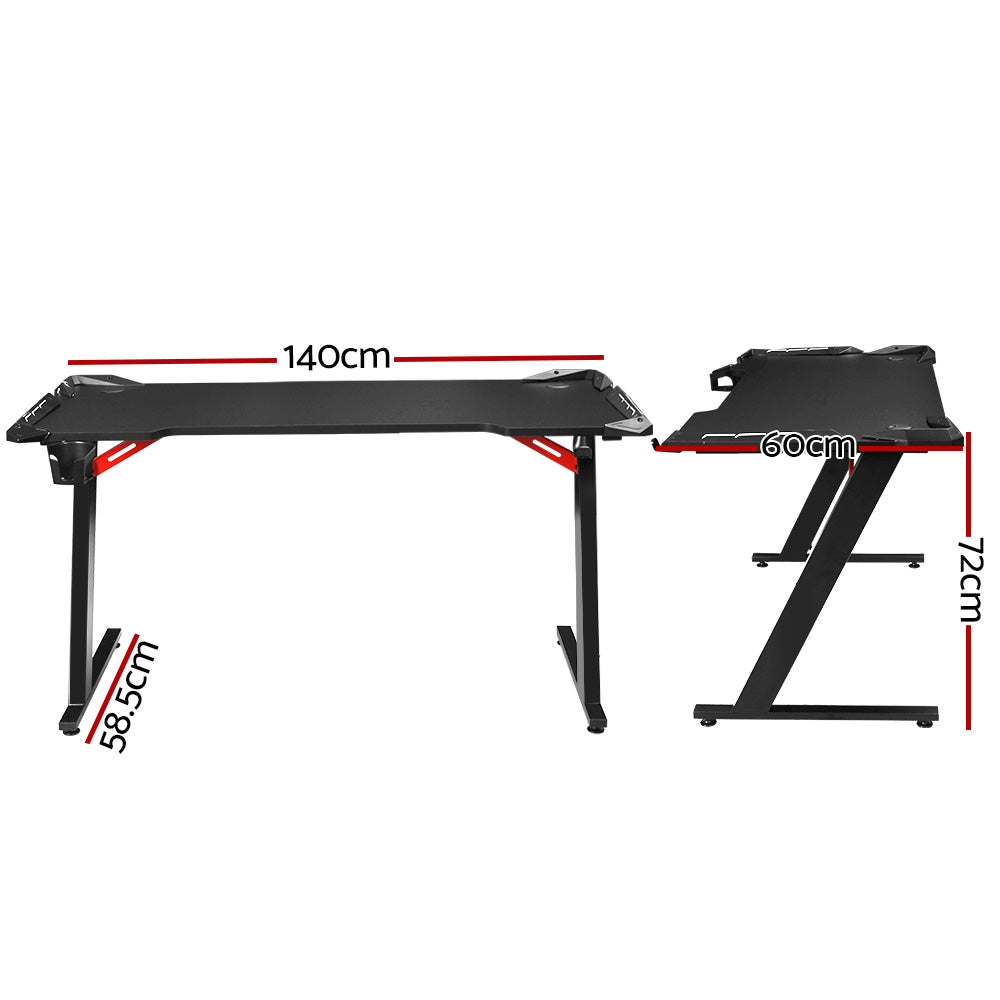 Gaming Desk | Computer Desks | LED Light | 140CM