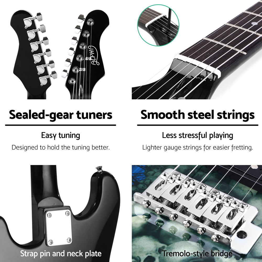 Alpha Electric Guitar | Music String Instrument | 20W Amplifier